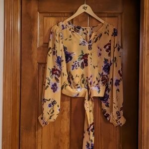 Yellow floral top